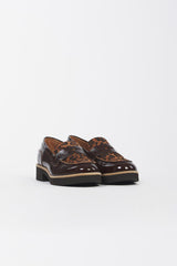 Mocassino GW205 forma 8060 suola 15 GW205 NERO/BRANDY NINNI D. 