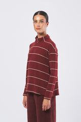 Maglia B140RG collo anello B140RG RIGA BERBERE NEIRAMI 