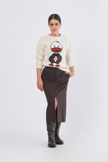 Maglia D81057 intarsio D81057 BURRO ECO