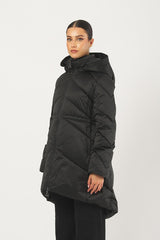 Piumino ICE lungo c/cappuccio ICE 0700 NERO NENETTE