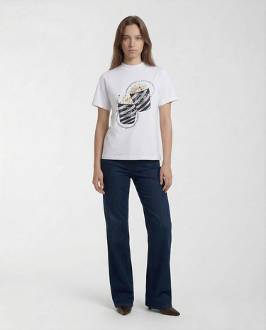 T-shirt Popcorn Tee Regular W6RI28 I3Z14 G011 PURE WHITE GUESS 