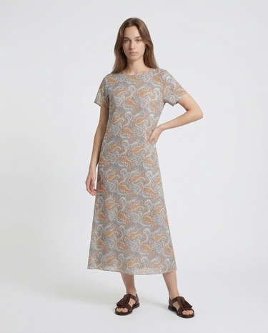 Abito in Crêpe de Chine di Seta Stampata WKDCRESPO 26152210426 011 IBIZA AZZURRO WEEKEND 