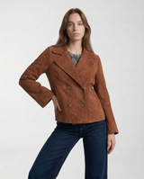 Giacca Doppiopetto in Pelle Scamosciata WKDSOSPIRO 26154410116 003 TERRACOTTA WEEKEND 