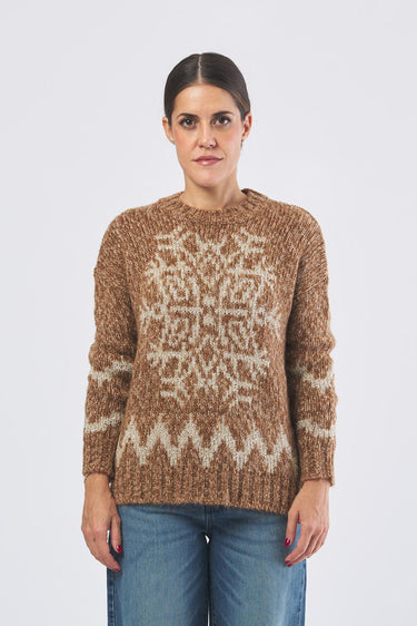 Maglia CIAD 2521366513 jacquard piazzato in mouline CIAD 2521366513 005 FIOCCO PENNY BLACK