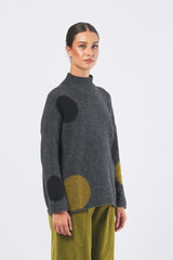 Maglia K112TP collo camino K112TP ANTRACITE/NERO NEIRAMI