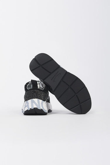 club105 2017475-20 0A01 BLACK+STRASS VOILE BLANCHE