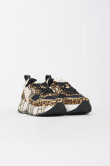 Sneaker 2017475-26 club105 2017475-26 3D31 LEOPARD-PLATINUM VOILE BLANCHE 