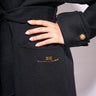 Cappotto CP68D56E2 con cintura CP68D56E2 110 NERO ELISABETTA FRANCHI 