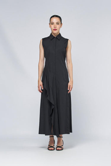 Abito KERAS popeline di puro cotone KERAS 251622111260 004 NERO MAX MARA 