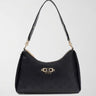 Borsa a Spalla Anise Double Zip in Ecopelle Nero HWPD99 16180 BLACK LOGO GUESS 