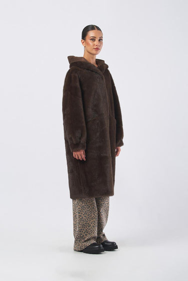 Cappotto CFC0122225003 con cappuccio CFC0122225003 B401 CIOCCOLATO RINASCIMENTO