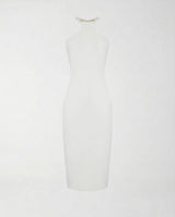 Abito Elisabetta Franchi con Scollo Olimpionico Aderente AB91761E2 360 AVORIO ELISABETTA FRANCHI 