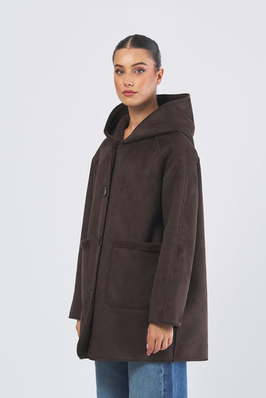 Capospalla GAVETTA 252545607 ecocamoscio accoppiato ecoricciolino GAVETTA 252545607 003 TESTA DI MORO EMME MARELLA 