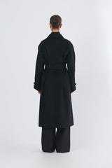 Cappotto CP68D56E2 con cintura CP68D56E2 110 NERO ELISABETTA FRANCHI 