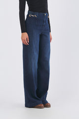 Jeans STAFF gamba larga STAFF 0473 LAVAGGIO BLU SCURO NENETTE 