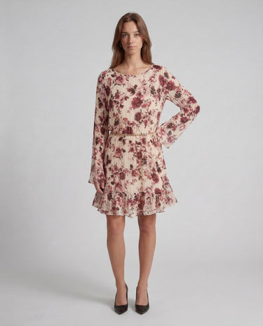 Vestito Guess Ilenia - Design plissettato con cintura W6RK37 WJ712 PM66 SAFARI BLOOM PRINT GUESS 