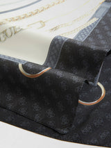 Sciarpa con stampa logo e motivo catena AW5458 POL03 BLACK GUESS 