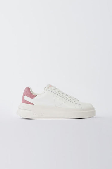 Sneaker elbina FLJELB LEA12 FLJELB LEA12 WHITE PINK GUESS 