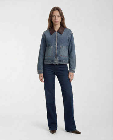 Giacca di jeans Cropped PBITARSIO 2611041017 001 COUNTRY INDIGO PENNY BLACK 