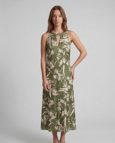 twill seta PBPSALICE 261122123 002 FLOREALE VERDE PENNY BLACK 