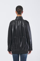 Giacca BESSICA 252344605 nappa shiny BESSICA 252344605 003 NERO MARELLA 