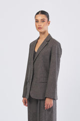 Blazer CALATE 252504607 flanella leggera misto lana CALATE 252504607 007 NOCCIOLA EMME MARELLA