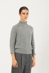 Maglia D78828 trecce D78828 GRIGIO ECO