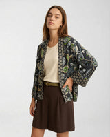 Kimono Emme Marella Emmatollo in Twill Stampato EMMATOLLO 261519104 002 FDO BLU/FIORE INDIANO EMME MARELLA 