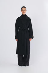 Cappotto CP68D56E2 con cintura CP68D56E2 110 NERO ELISABETTA FRANCHI 