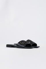 Sandalo tarisha FLJTAR LEA19 FLJTAR LEA19 BLACK/GOLD GUESS 