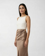 Abito Elisabetta Franchi Doppiopetto Slim Fit ABR1762E2 EZ4 AVORIO/ARGILLA ELISABETTA FRANCHI 