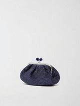 Borsa Pasticcino Bag piccola effetto rafia WKAPALMAS 26155111156 003 NAVY WEEKEND 