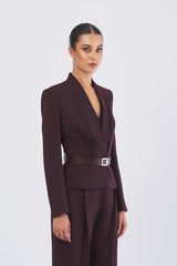 Blazer GI17656E2 con cintura GI17656E2 EA4 MERLOT ELISABETTA FRANCHI 