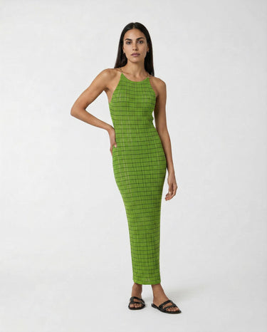 Abito in maglia Elisabetta Franchi Aderente AM29Q62E2 FA1 ALOE/NERO ELISABETTA FRANCHI 