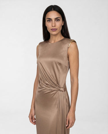 Abito Elisabetta Franchi Red Carpet Regular Fit ABR2461E2 229 ARGILLA ELISABETTA FRANCHI 