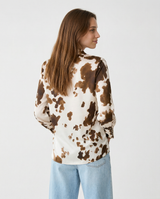 Camicia in Raso Fluido PBBALPE 26111111132 001 FONDO AVORIO PENNY BLACK 