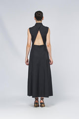 Abito KERAS popeline di puro cotone KERAS 251622111260 004 NERO MAX MARA 