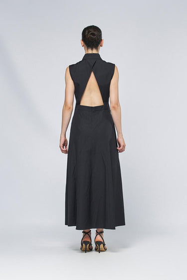 Abito KERAS popeline di puro cotone KERAS 251622111260 004 NERO MAX MARA 