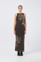 Abito penelope W5YK19 KCZC2 G1T7 ESPRESSO BROWN GUESS