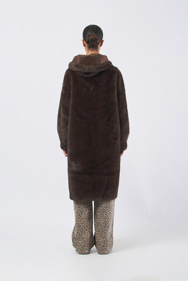 Cappotto CFC0122225003 con cappuccio CFC0122225003 B401 CIOCCOLATO RINASCIMENTO