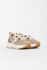 Sneaker 2017475-31 club105 2017475-31 4D29 LIGHT BROWN-BEIGE VOILE BLANCHE 