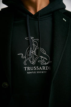 Felpa con cappuccio G8078100032N-83Y3 G8078100032N-83Y3 K299 BLACK TRUSSARDI