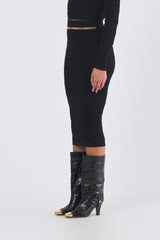 Gonna GK20B56E2 di maglia GK20B56E2 110 NERO ELISABETTA FRANCHI