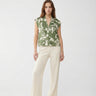 Blusa in Twill di Seta PBPAEROVIA 2611111123 002 FLOREALE VERDE PENNY BLACK 