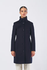 Cappotto LIZ 2521016013 drap lana LIZ 2521016013 007 BLU PENNY BLACK 