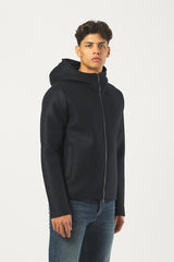 Giubbotto 1140 in morbido panno con cappuccio 1140 68 BLU COLMAR 