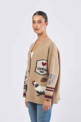 Cardigan BELGIO 25253460826 filato pura lana BELGIO 25253460826 004 FARM WEEKEND