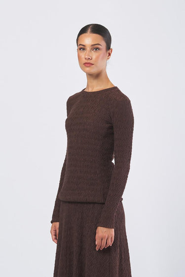 T-shirt SAMOA 252397606 jersey cloquè SAMOA 252397606 005 MARRONE MARELLA