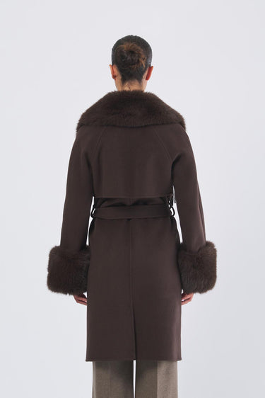 Cappotto liliana 5BGL46 7125A F1AQ CHOCOLATE BROWNIE MULTI GUESS BY MARCIANO