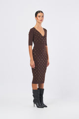 Abito di maglia AM26S57E2 AM26S57E2 EA3 COFFEE ELISABETTA FRANCHI